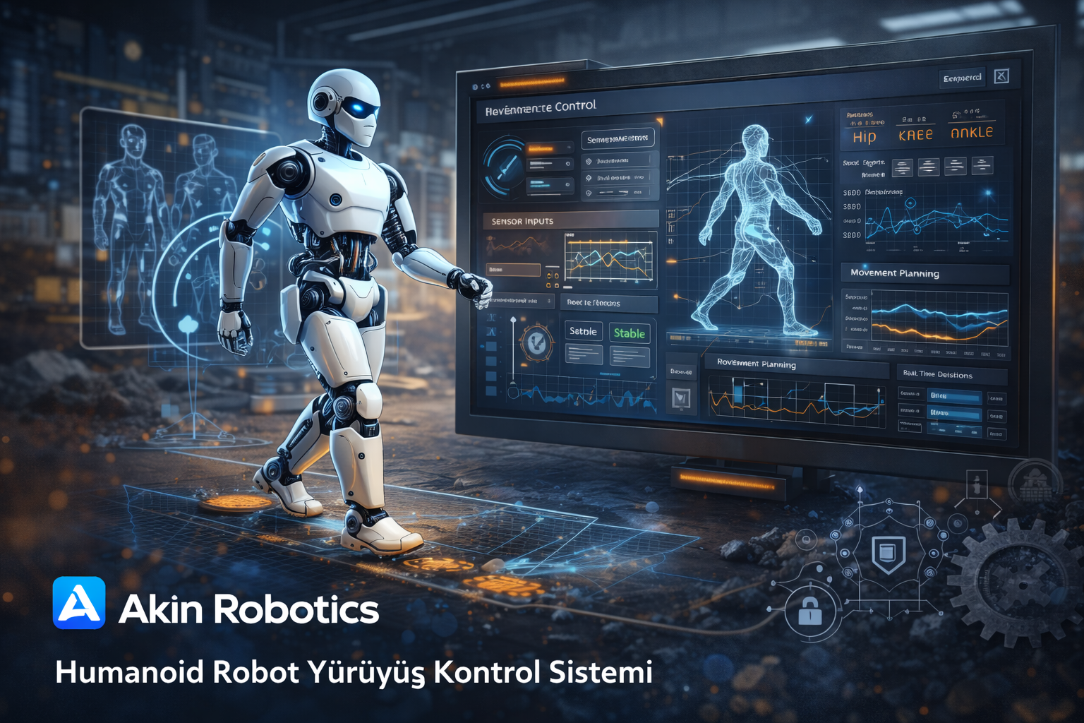 Akın Robotics Humanoid Robot Yürüyüş Kontrol Sistemi